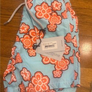 Vilebrequin Blue and Orange Floral Swimwear